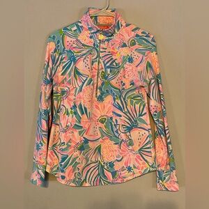 Lilly Pulitzer Vibrant Floral Long Sleeve Top